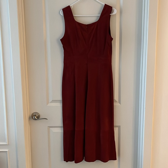 Antonio Melani Rust Red Dress in 100% Suede - Picture 6 of 14